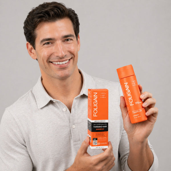 FOLIGAIN Triple Action Shampoo For Thinning Hair For Men with 2% TRIOXIDIL® - FOLIGAIN EUROPE