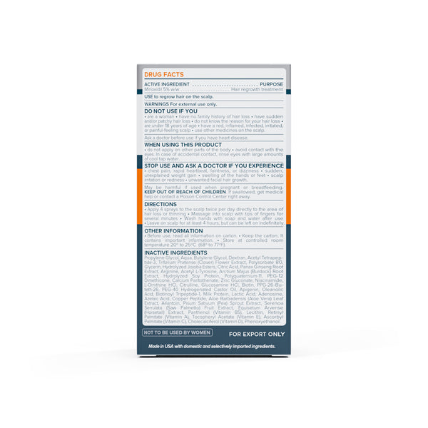 FOLIGAIN Napredna obnova las za moške Minoksidil 5% + Trioxidil 5%